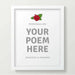 Word Poem Art Print Poster Framed gift Custom Poem Printing Word art