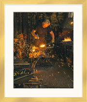 Modern Flat Lighting Gold Picture Frame  ModernMemoryDesign.com 