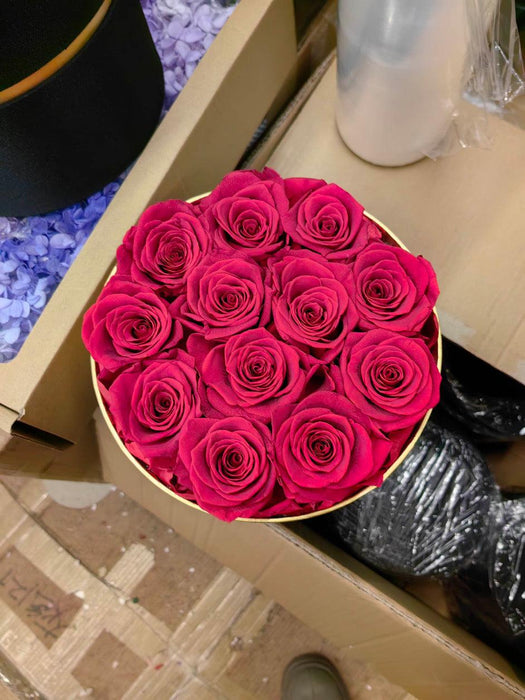 12 Red Roses Preserved in Black Box - Valentines Day Gift - Modern Memory Design Picture frames - New Jersey Frame shop custom framing