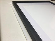 Gallery Wall 16x20 picture frame black wood matted to 11x14 picture black wood 14x18 frame