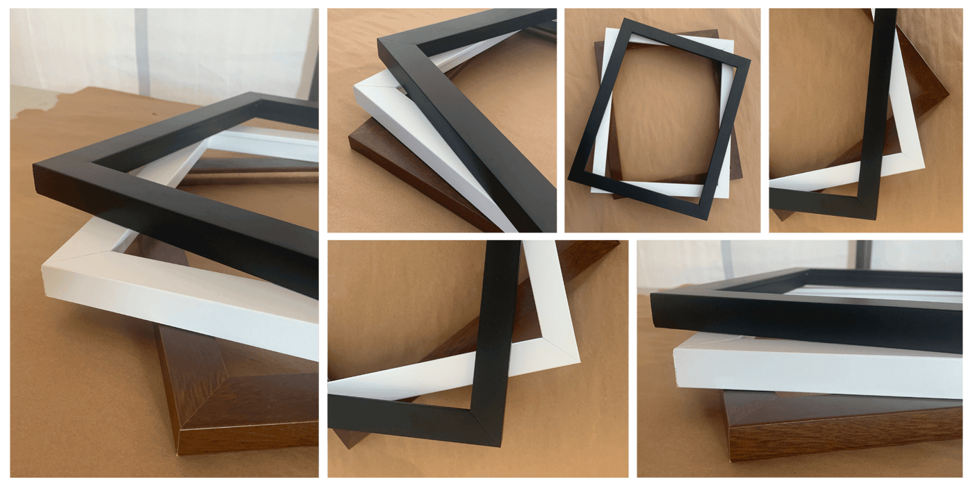 Black Wooden Picture frames with Glass Standard Frame Sizes - Modern Memory Design Picture frames - New Jersey Frame shop custom framing