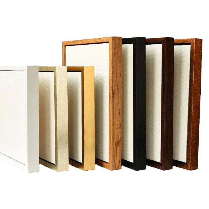 WEITAVAS Wood Canvas Floater Frame - Black, 8x10 Inch, For Gallery-Wrap Canvases