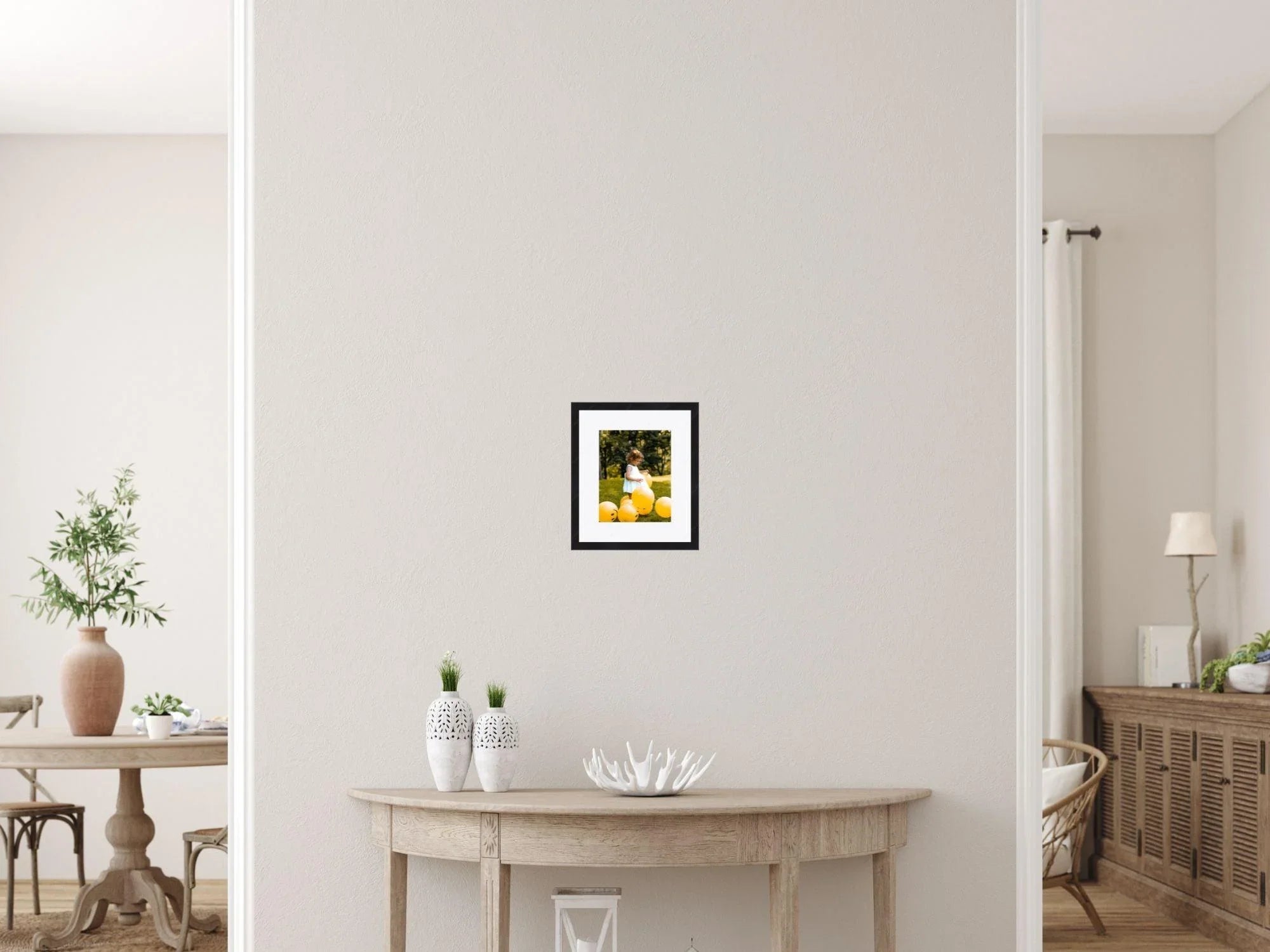 8x10 Frame with Mat | Black & White | Free Shipping