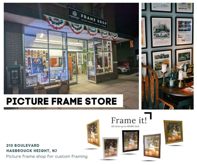 12x16 Picture Frame for 12x16 Poster Art Print Custom Framing - Modern Memory Design Picture frames - New Jersey Frame shop custom framing