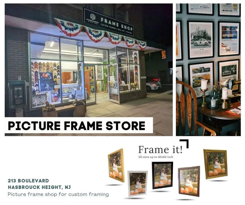 22x28 Picture Frame for 22x28 Poster Art Print Custom Framing - Modern Memory Design Picture frames - New Jersey Frame shop custom framing