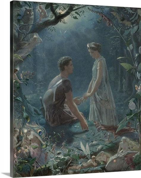 A Midsummer Night's Dream by Simmons-Hermia and Lysander Canvas Canvas Classic Artwork - Modern Memory Design Picture frames - New Jersey Frame shop custom framing