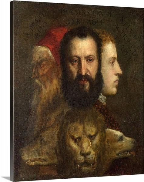 Allegory of Prudence by Titian Canvas Classic Artwork - Modern Memory Design Picture frames - New Jersey Frame shop custom framing