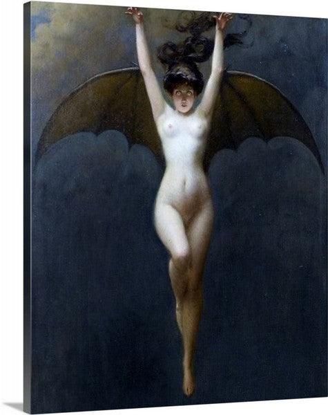 Bat-Woman by Albert-Joseph Penot Canvas Classic Artwork