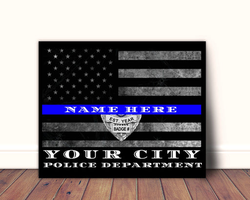 Oklahoma City Police Department Thin blue Line Police Gift