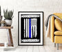 Back the blue Police officer Thin Blue line art Art - Modern Memory Design Picture frames - New Jersey Frame shop custom framing
