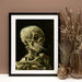Head of a Skeleton Burning Cigarette Smoking Skull Vincent Van Gogh 