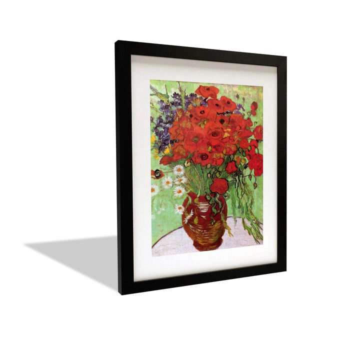 Red Poppies and Daisies by Vincent Van Gogh Botanical Classic art