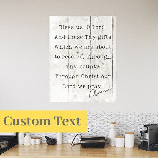 Custom prayer framed art print word art gift Custom made text saying song |
