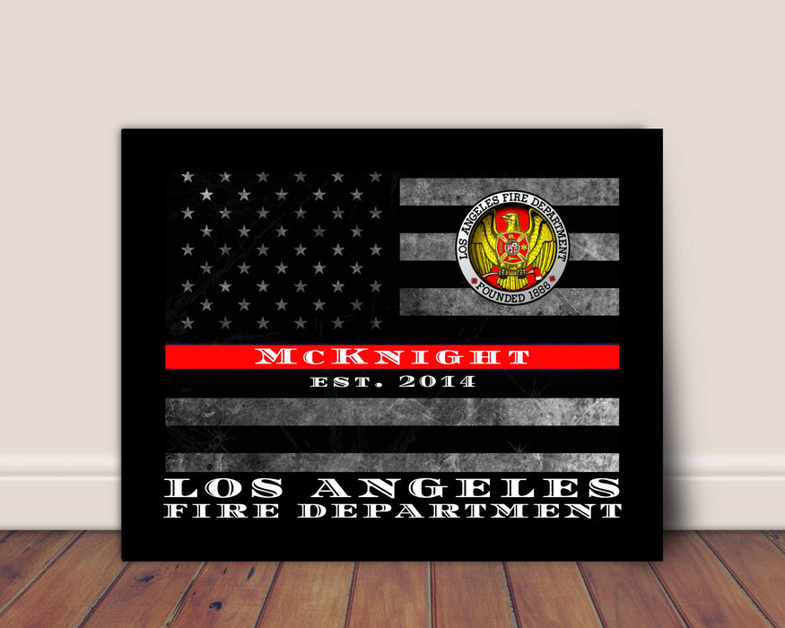 Thin Red Line Flag Los Angeles Fire department firefighter firemen