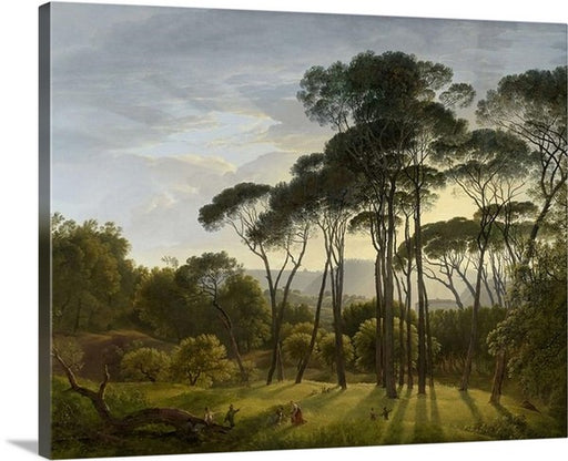 Italian Landscape with Umbrella Pines by Hendrik Voogd Canvas Classic Artwork