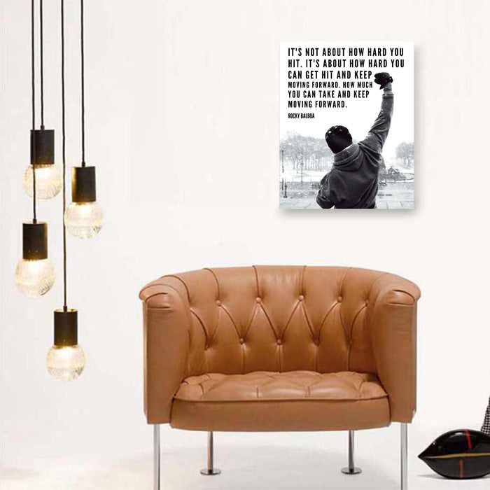 Rocky Balboa inspirational Quote Speech Canvas Prints Framed Art Print  This inspirational quotes wall art decor comes in framed canvas prints, Black frame posters print or giclee art print