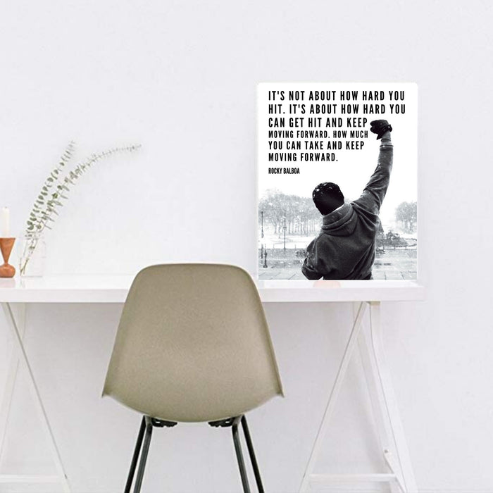 Rocky Balboa inspirational Quote Speech Canvas Prints Framed Art Print  This inspirational quotes wall art decor comes in framed canvas prints, Black frame posters print or giclee art print