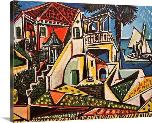 Mediterranean Landscape by Pablo Picasso Canvas Classic Artwork