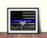 Milwaukee Police Department Thin blue Line Police Gift Custom  Art