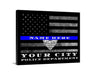 Boston Police Officer Thin blue Line Flag Gift Art - Modern Memory Design Picture frames - New Jersey Frame shop custom framing