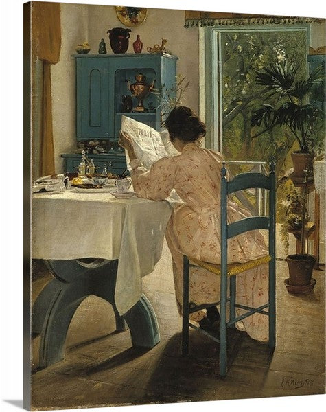 Ring At Breakfast by Laurits Andersen Canvas Classic Artwork