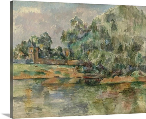 Riverbank (1895) by Paul Cézanne Canvas Classic Artwork