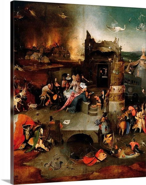 Temptation of Saint Anthony by Hieronymus Bosch Canvas Classic Artwork