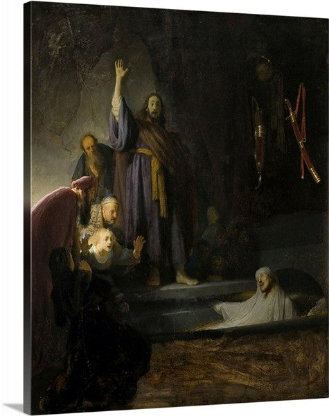 The Raising of Lazarus by Rembrandt van Rijn Canvas Classic Artwork