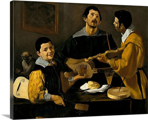 The Three Musicians by Diego Velázquez Canvas Canvas Classic Artwork