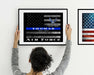 US Air Force Thin BLUE Line Flag wall art for US Air Force