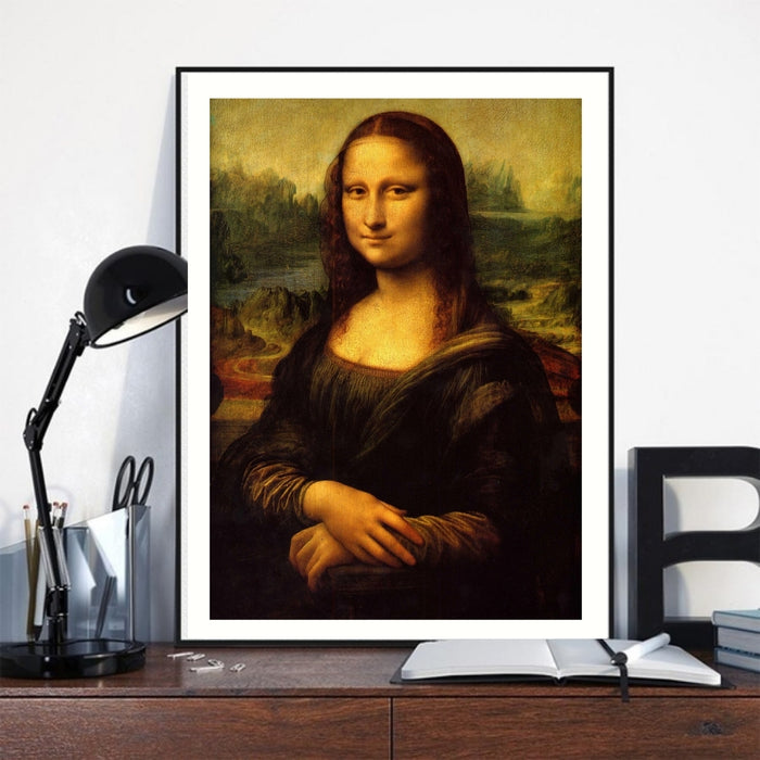 Mona Lisa by Leonardo da Vinci Italian Renaissance Framed art Canvas