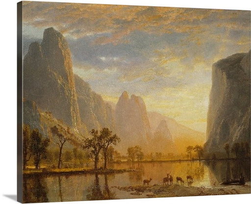 Valley of the Yosemite by Albert Bierstadt Canvas Classic Artwork