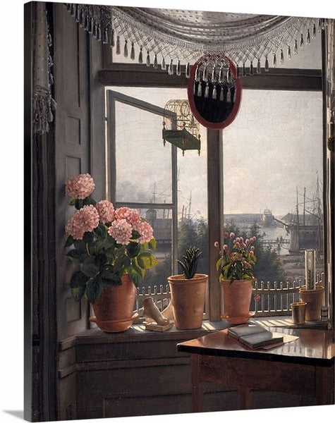 View from the Artist's Window by Martinus Rørbye Canvas Classic Artwork