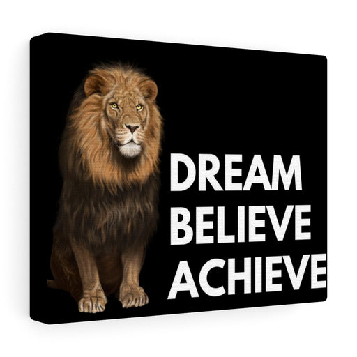 Dream Believe Achieve Tiger Canvas print Motivational 