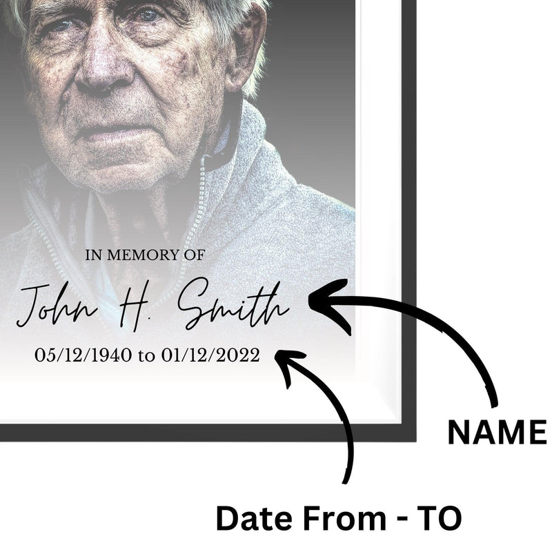 Rectangular Funeral Frame Personalized Funeral Memorial Frame | 18x24 Sympathy