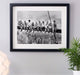 New york City Black white photography lunch on a bean frame wall art