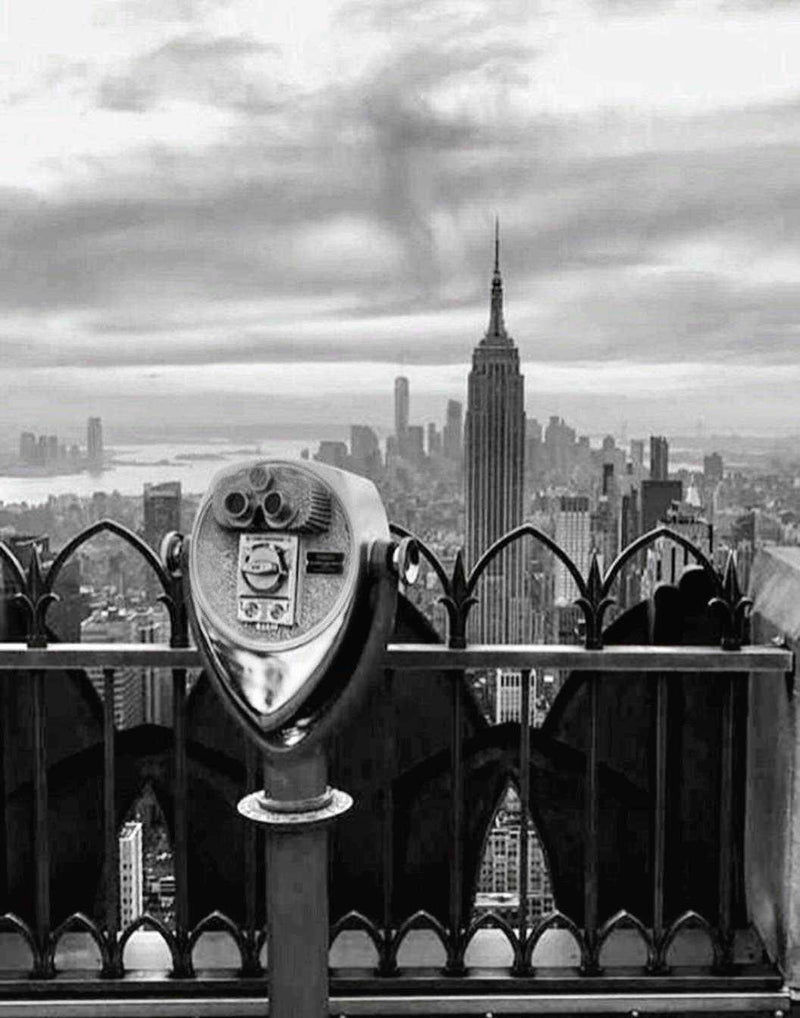 New York city art framed Set of 5 Black and White