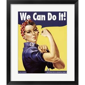 We Can Do It Rosie The Riveter Motivation quote art poster print