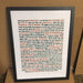 Custom Quote Print Lyric Poem Print Frame Personalized Typography Art