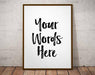 Custom quote poster art print sign personalized