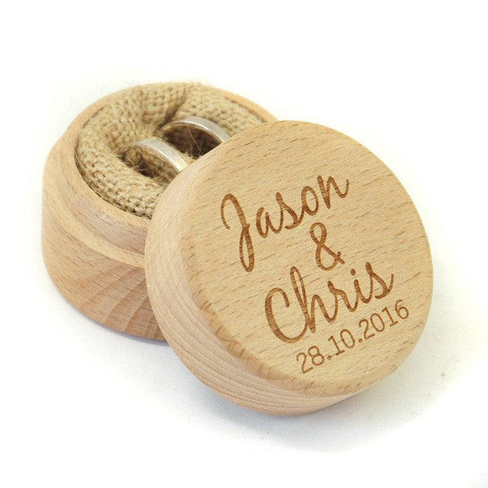 Rustic Wedding Engagement Wood Ring Box