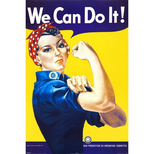 We Can Do It Rosie The Riveter Motivation quote art poster print
