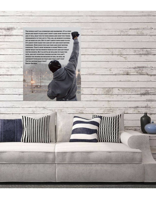 Rocky Balboa Quote Framed Poster Giclee Art Print and Canvas Prin