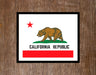 California bear flag wall art print picture frame