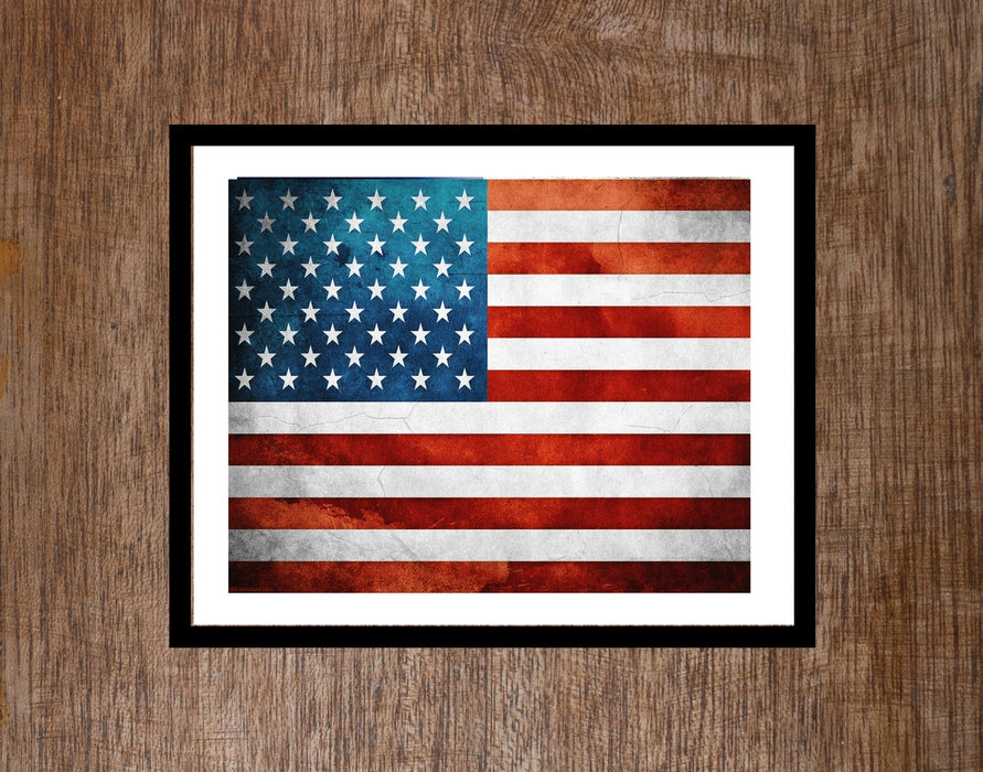 Vintage United states of aAmerican Flag poster Print frame