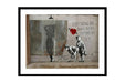 Banksy Bathroom Funny art print of pop art kids artwork - Modern Memory Design Picture frames - New Jersey Frame shop custom framing