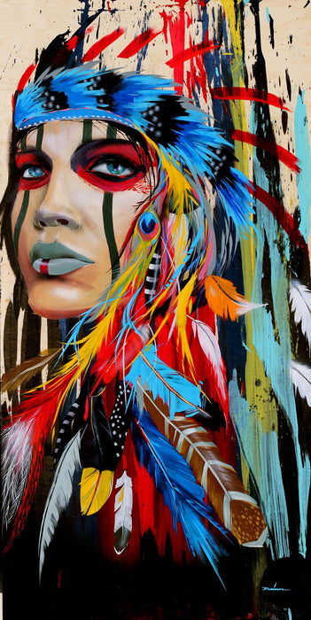 Native American Indian Girl Canvas Print wall Art