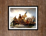 George Washington crossing the Delaware patriotic war framed