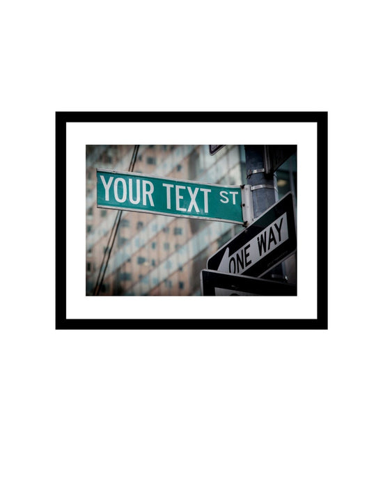 Green Street Sign with name wall art personalized