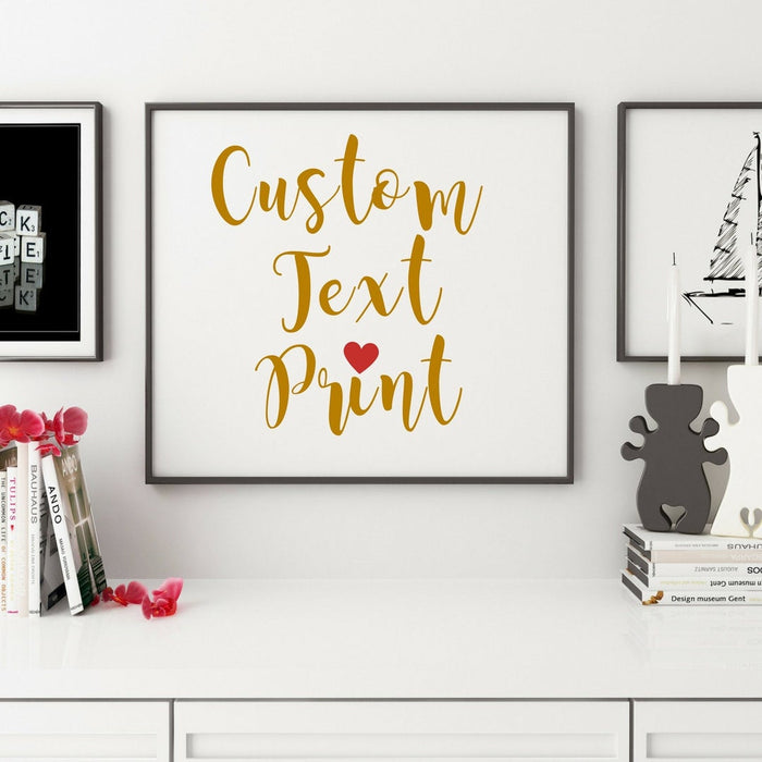Personalized Custom Quote Print sign framed  artwork anniversary gift